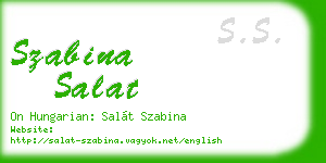 szabina salat business card