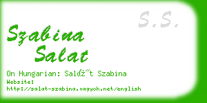 szabina salat business card